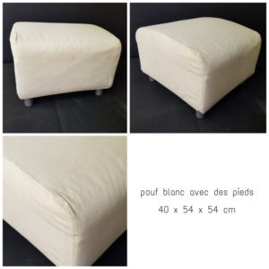 fauteuil tissu blanc